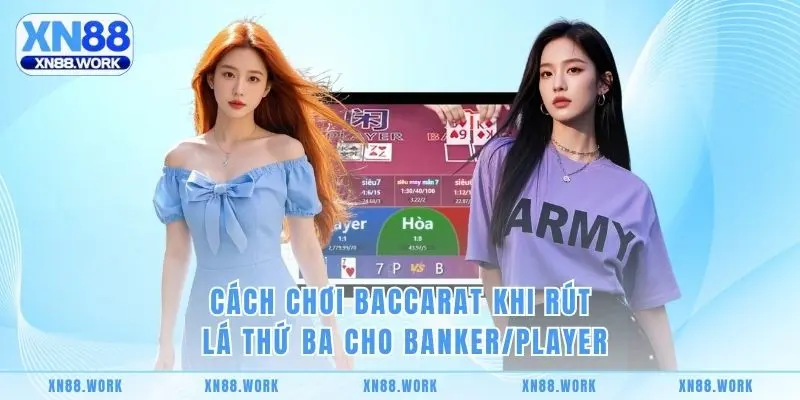 Cách chơi Baccarat khi rút lá thứ ba cho Banker/Player